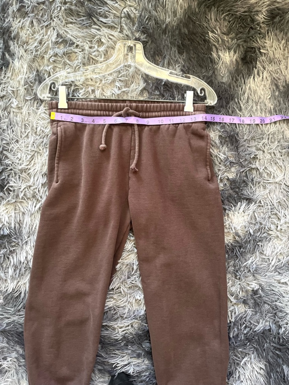 TNA Women's Cozy Fleece Chocolate Brown Drawstring Joggers Pants Size S - Picture 6 of 11